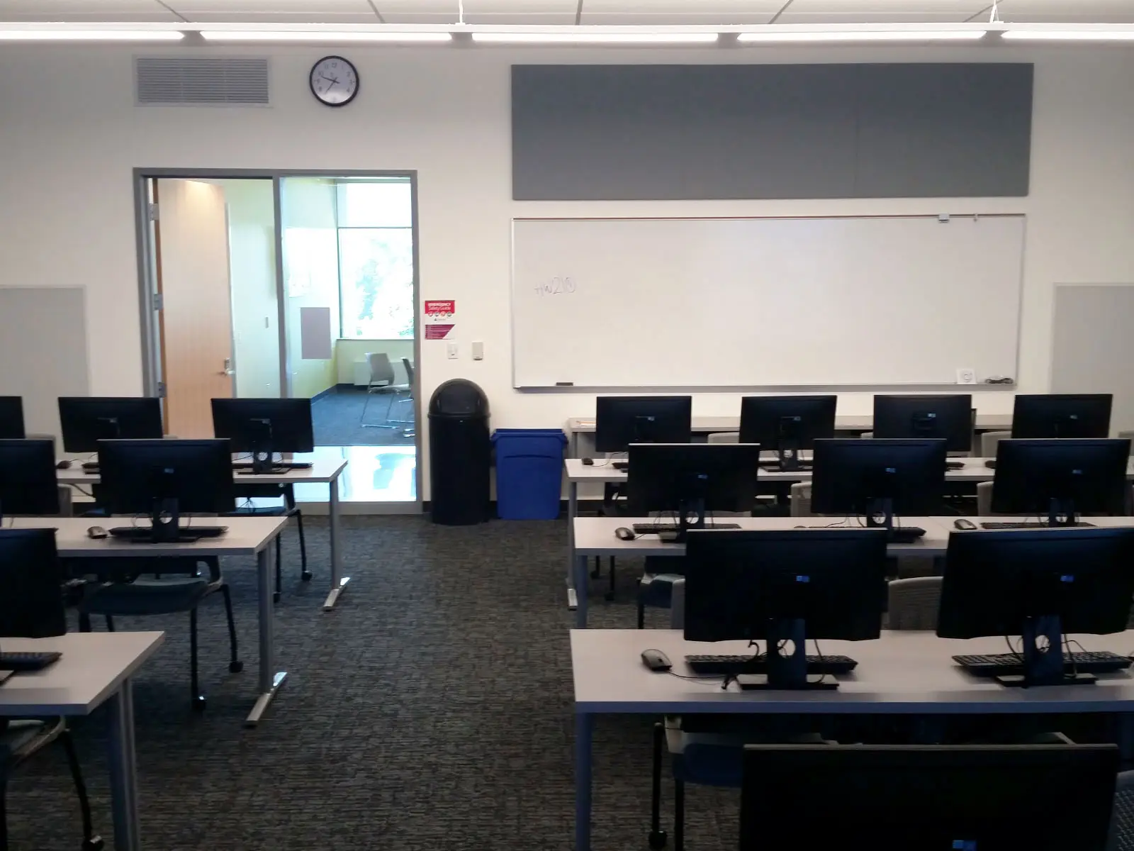 Rows of computers and tables in Harmony Campus Computer Lab